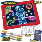 Kids Learning Drawing Magic Pad Light Up Drawing Pad Board Draw, Sketch, Create, Art, Write, Learning Tablet,Multicolor