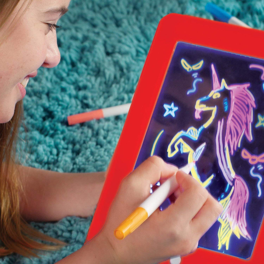 Kids Learning Drawing Magic Pad Light Up Drawing Pad Board Draw, Sketch, Create, Art, Write, Learning Tablet,Multicolor