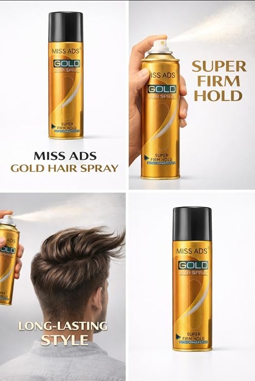 Hair Spray, Super Firm Hold, Extreme Long-Lasting, Non-Sticky Formula, Unisex Styling Spray