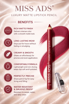 MISS ADS Long Lasting Matte Pencil Lipstick