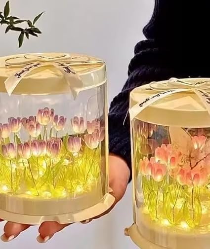 Round Tulip Lamp for Bedroom Decor PACK OF 1