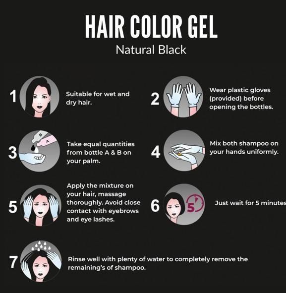Hair Color Gel  Gray Hair Coverage Pack Of 2