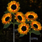 Solar Sunflower Lights,Solar Garden Light withLooking Flowers Outdoor PACK OF 1