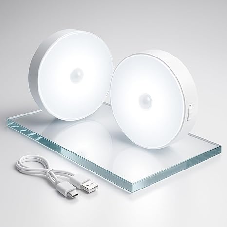Motion Sensor Light for Home with USB Charging Wireless Self Adhesive LED Night Light(Pack Of 6)