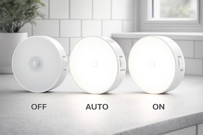 Motion Sensor Light for Home with USB Charging Wireless Self Adhesive LED Night Light(Pack Of 6)